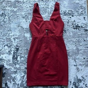 Gorgeous red body con dress with cutouts